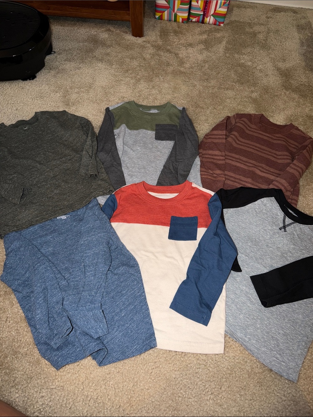 jumping beans Red, Blue & Cream Colorblock Crewneck